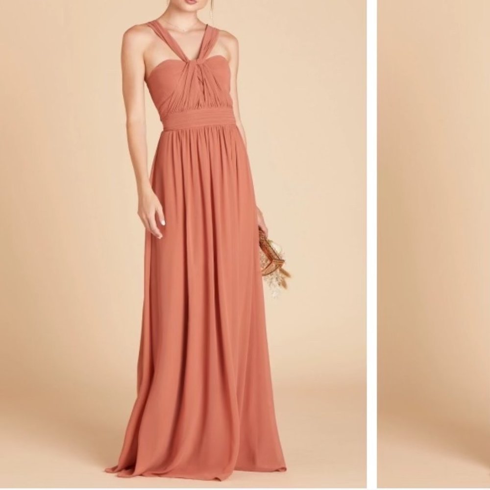 Birdy Grey Bridesmaid Dress - Grace Chiffon Convertible Cut in Terracotta